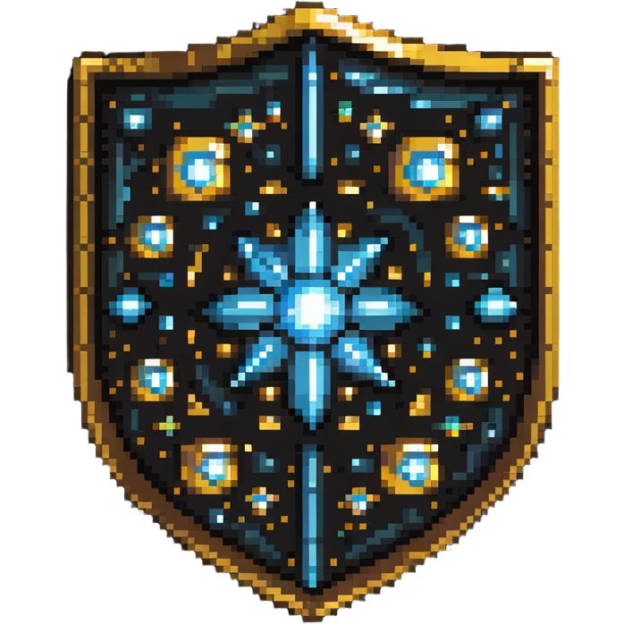 Premium member shield with rare cosmic galaxy pattern and golden border emoji