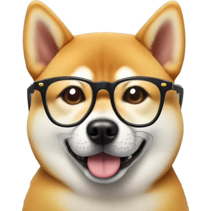 Shiba Inu wearing glasses  emoji