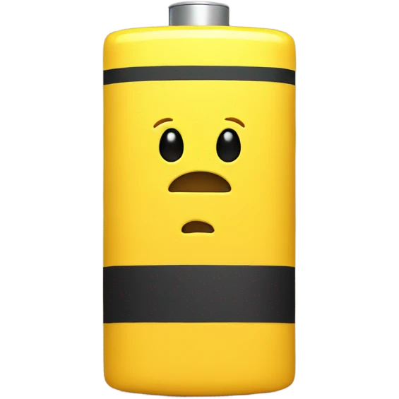 Yellow Sad battery  emoji