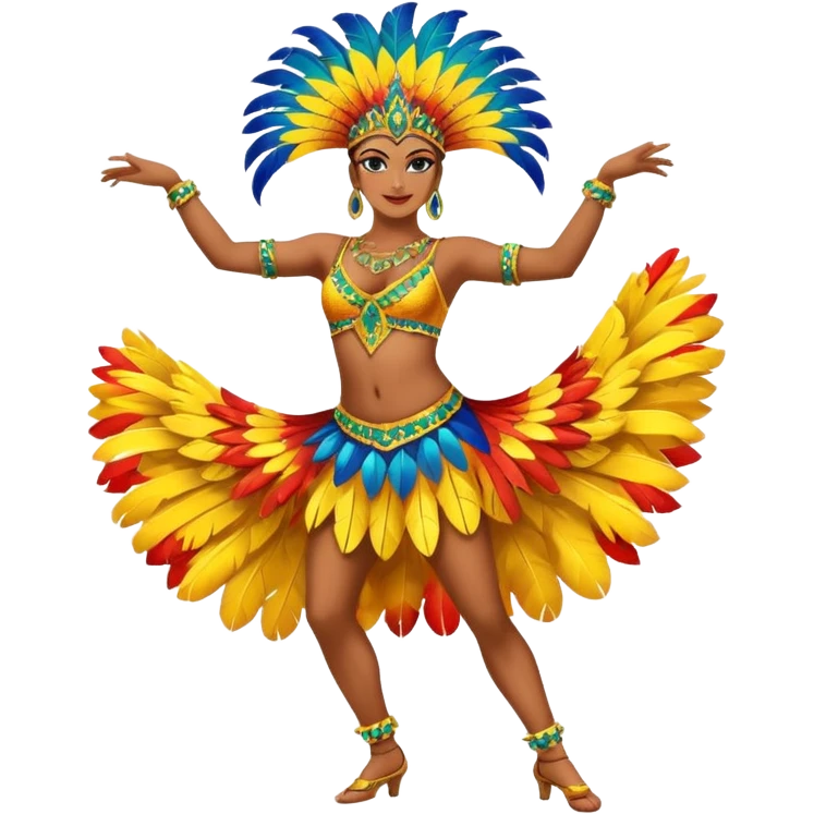 bailarina de samba de brasil cuerpo entero bailando emoji