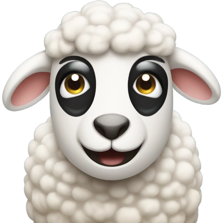 A sheep winking  emoji