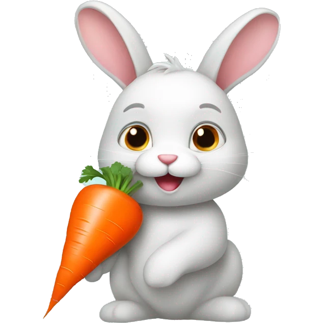 Rabbit with carrot emoji