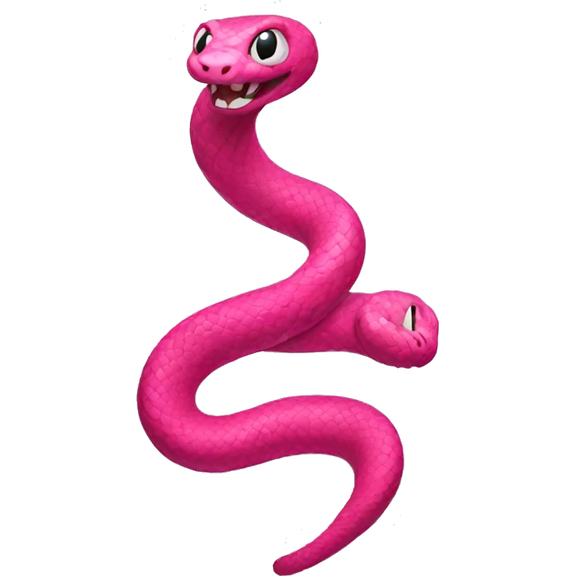 Christmas pink snake emoji