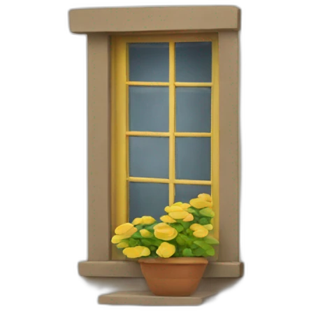 a house with a man looking out of the window emoji