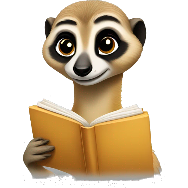 meerkat looking book emoji