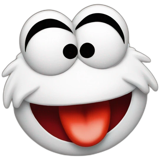 Elmo poking his tongue emoji