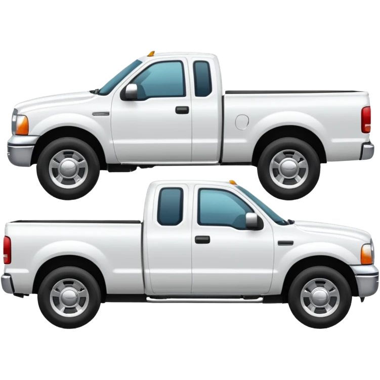 WHITE PICKUPTRUCK SIDE VIEW ELLISDON ON SIDE OF TRUCK emoji