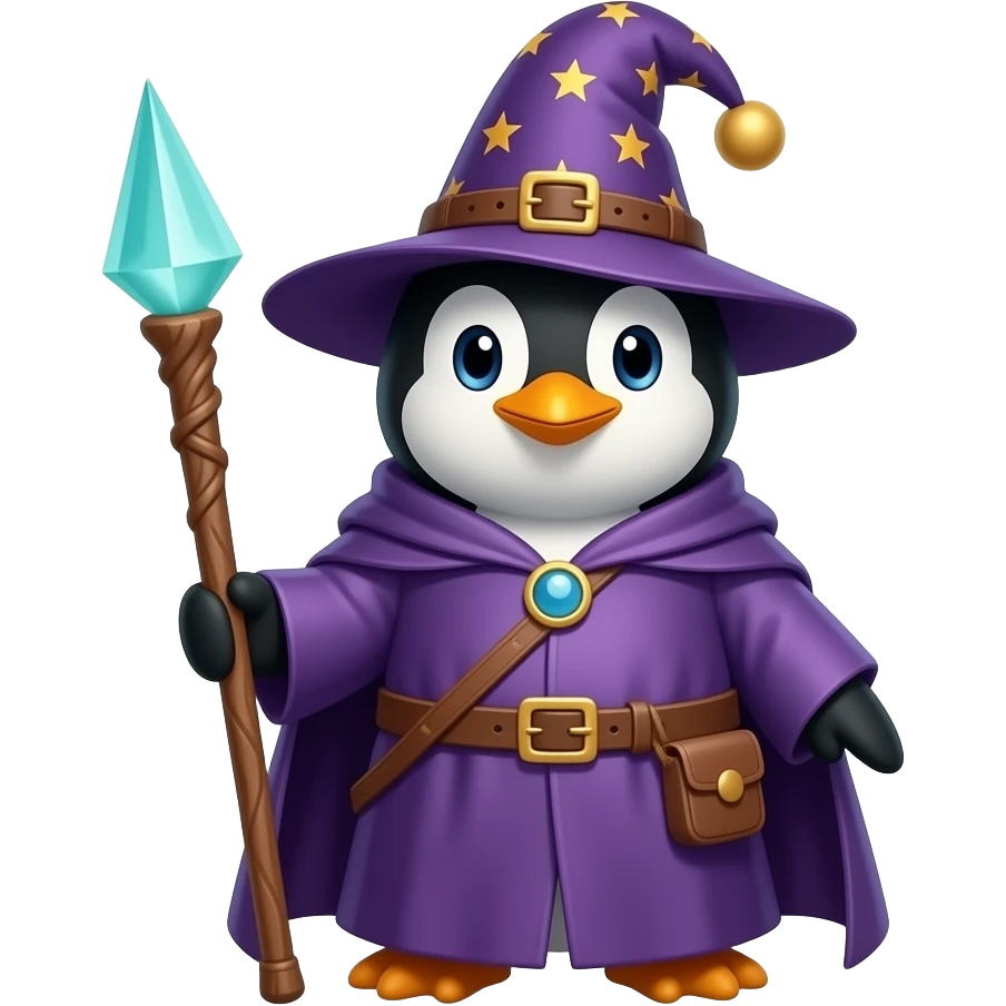 Penguin Wizard emoji