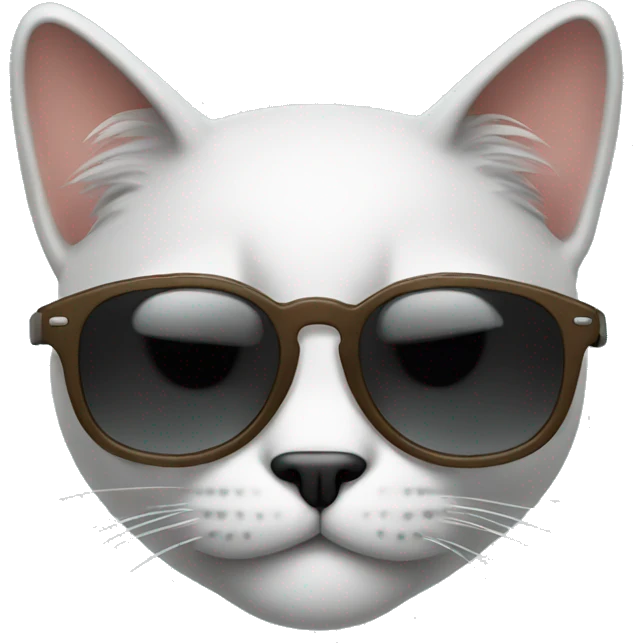 cool cat wearing sunglasses emoji