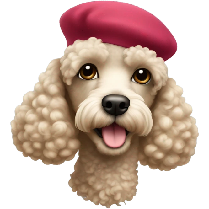 Poodle in a beret  emoji