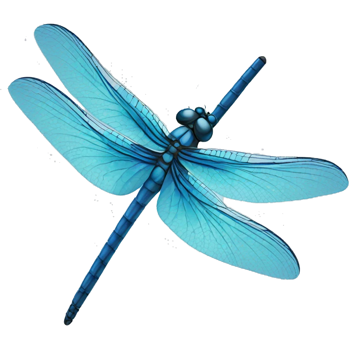 Blue dragonfly emoji