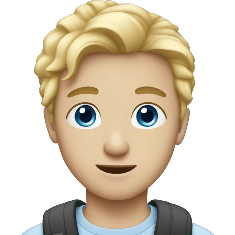 boy with blonde hair blue eyes emoji