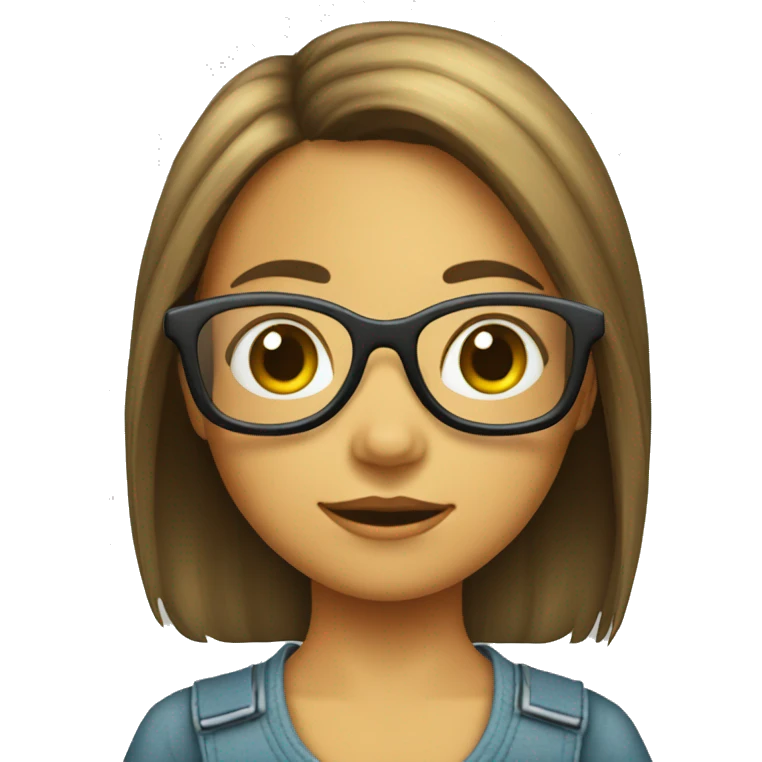 niña con gafas en silla de ruedas emoji