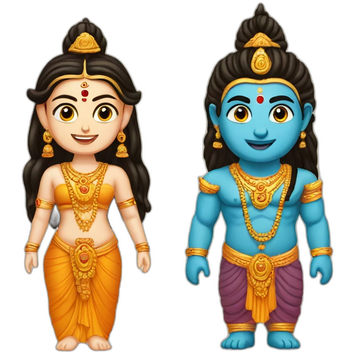 Lord shiva and Parvati emoji