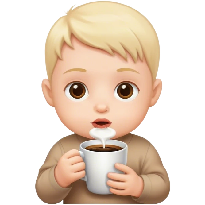Baby drink coffee  emoji