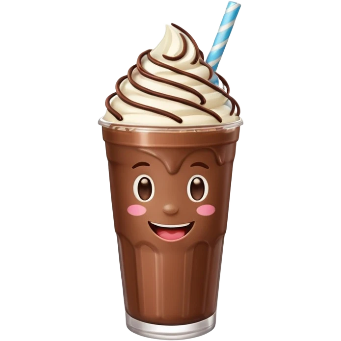 create a winking milkshake emoji  emoji
