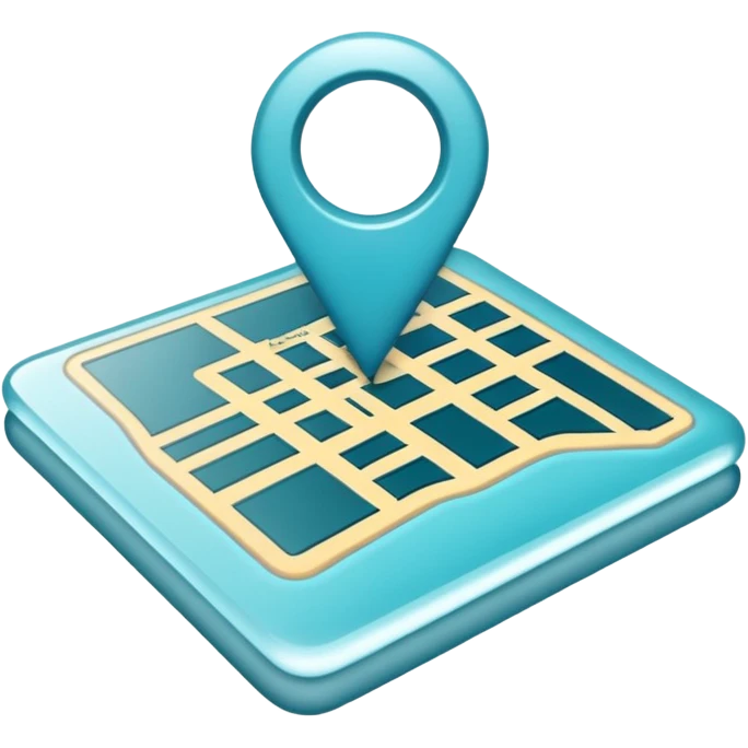 cyan-colored map icon emoji