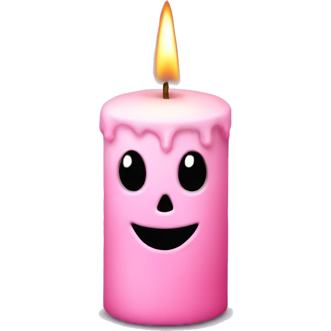 Light pink magic candle Halloween  emoji