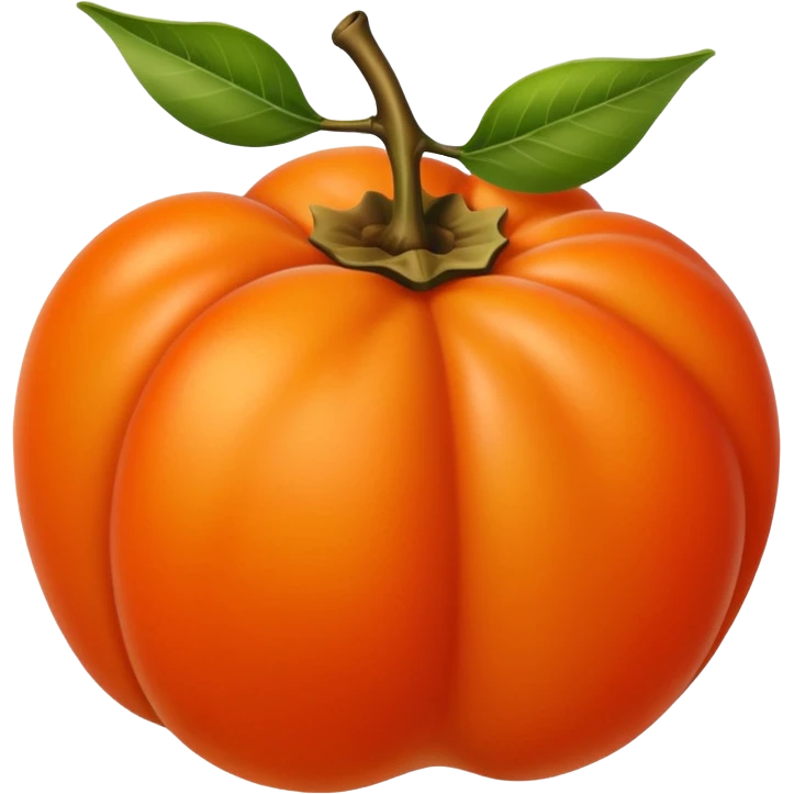 persimmon fruit emoji