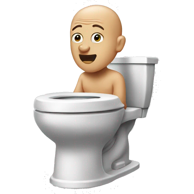 bald skibidi toilet emoji