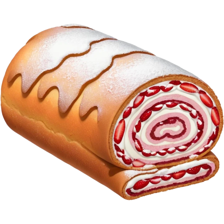 Strawberry Swiss roll emoji