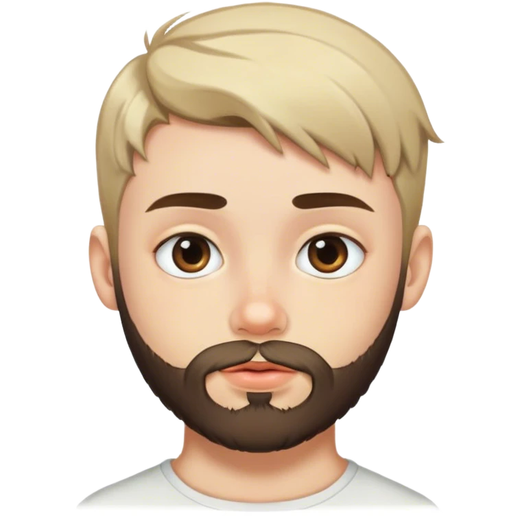 beard hair shaved boy with beard and with lip piercing emoji
