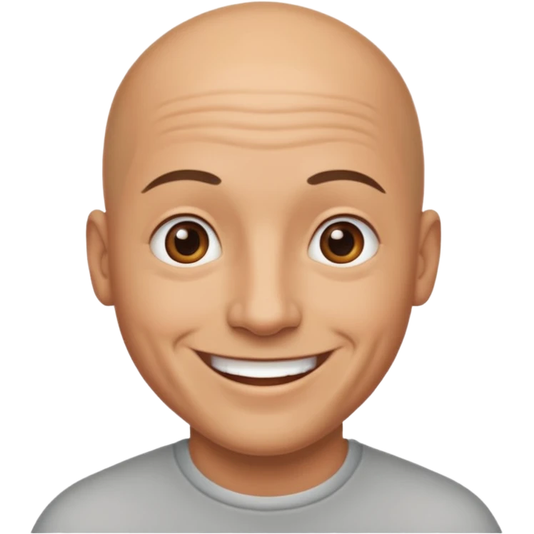 Bald Man  smiling  emoji