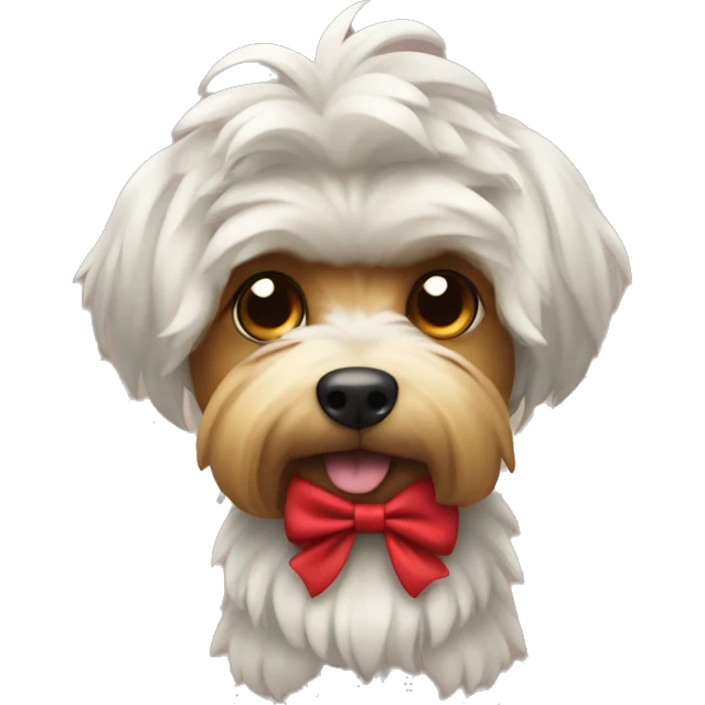 Yorkshire with a bow emoji