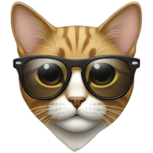 hipster cat wearing sunglasses emoji
