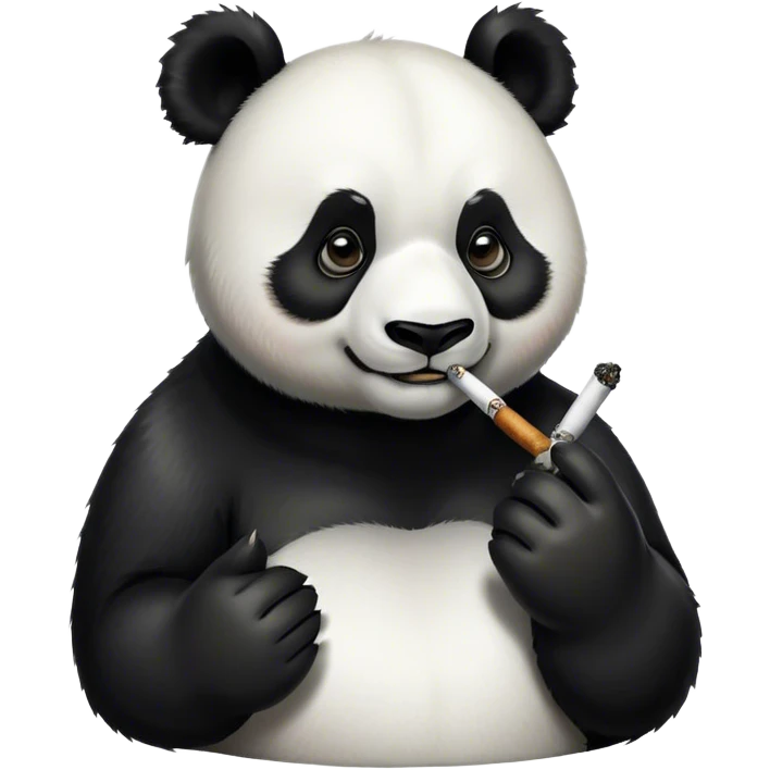 Panda smoking  emoji