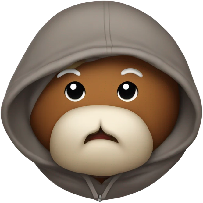 Meatball wearing a hoodie  emoji