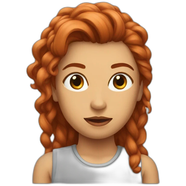 Ruiva desapontada emoji