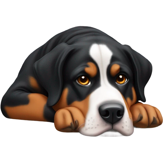 Swiss mountain dog laying down emoji