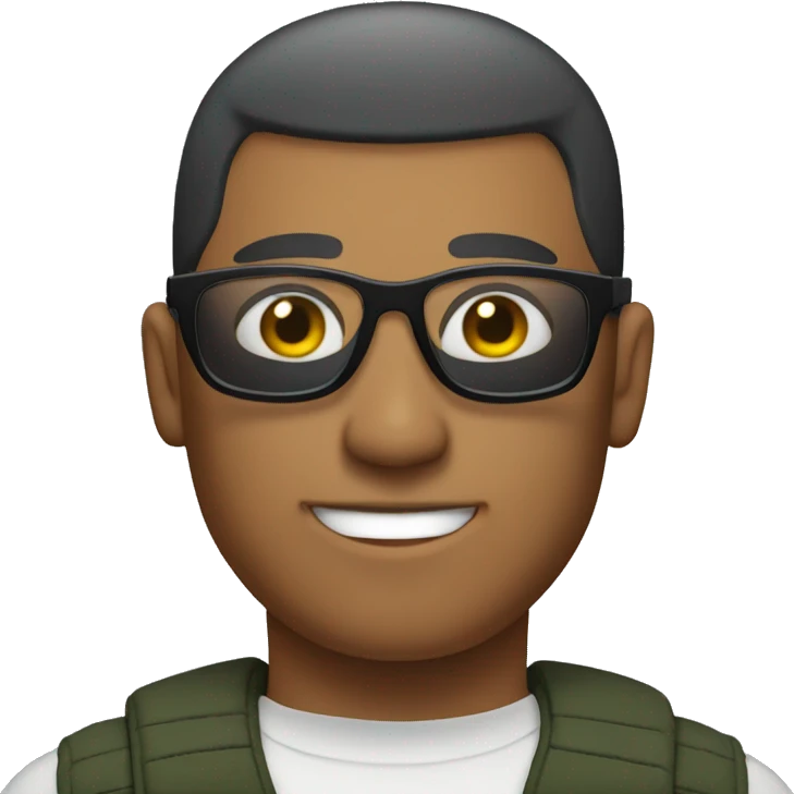 men with buzz cut and use sunglasses  emoji