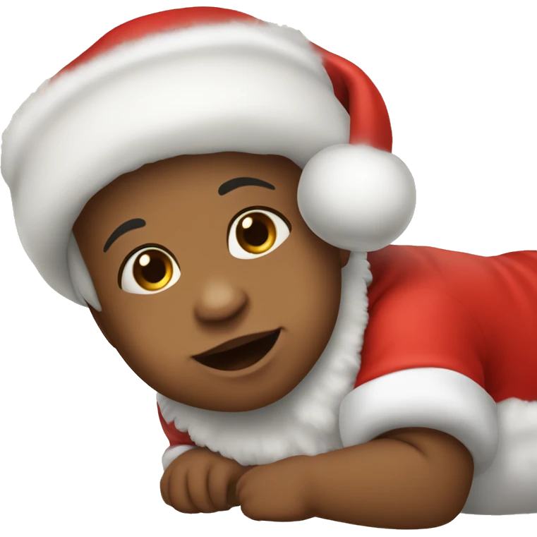 Baby with Santa’s hat emoji