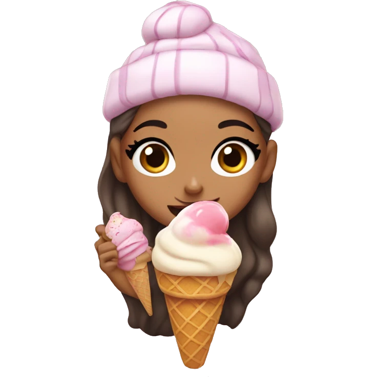 Ariana grande with ice cream emoji
