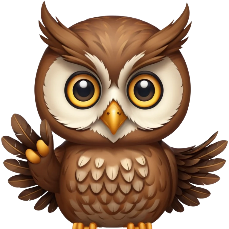 a gamer owl waving   emoji