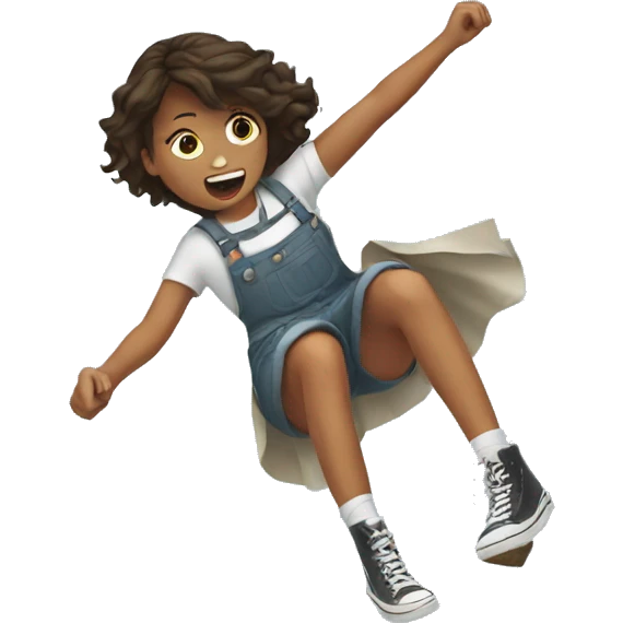 girl falling over a Shoe emoji