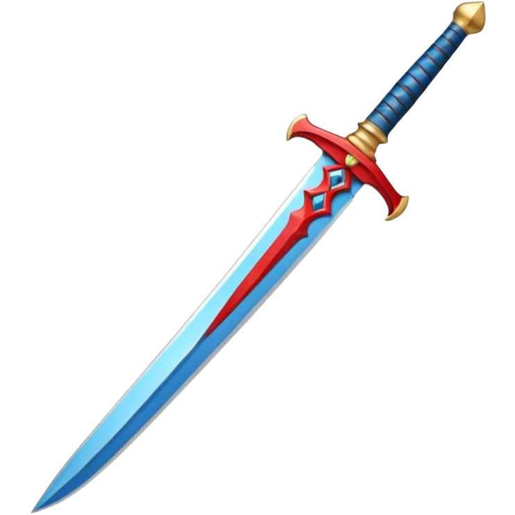 red Piercer — white blade + azure grip, Royal Sword. emoji
