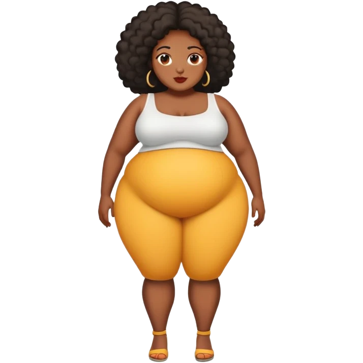 femme noir avec des groose jambes et un gros ventre emoji