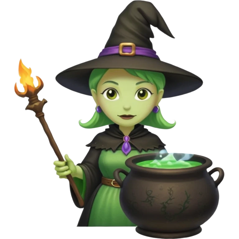 green witch cooking potion emoji