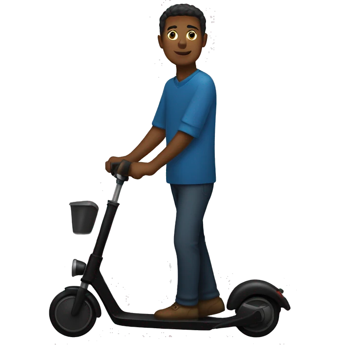 man with scooter silhouette emoji