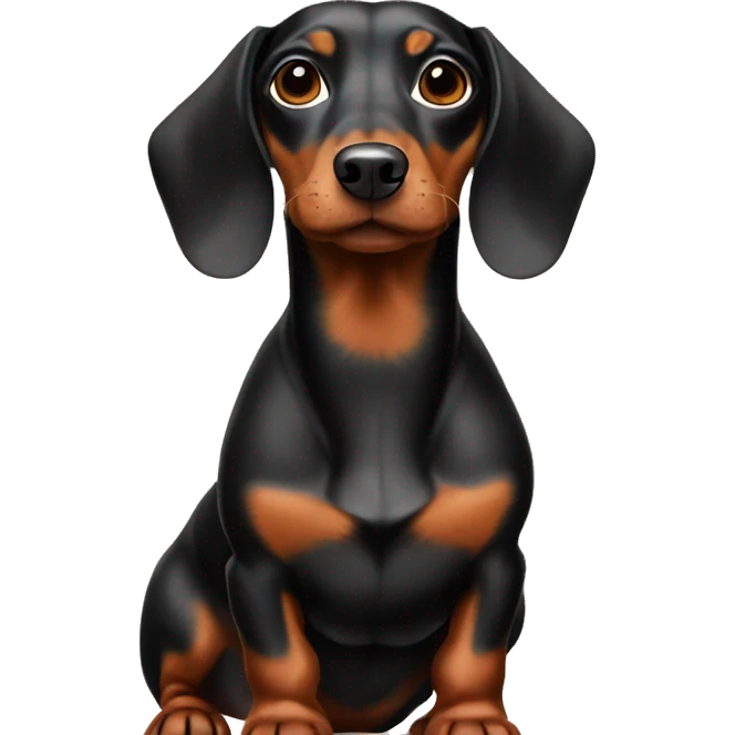 Brown and black Weiner dog  emoji