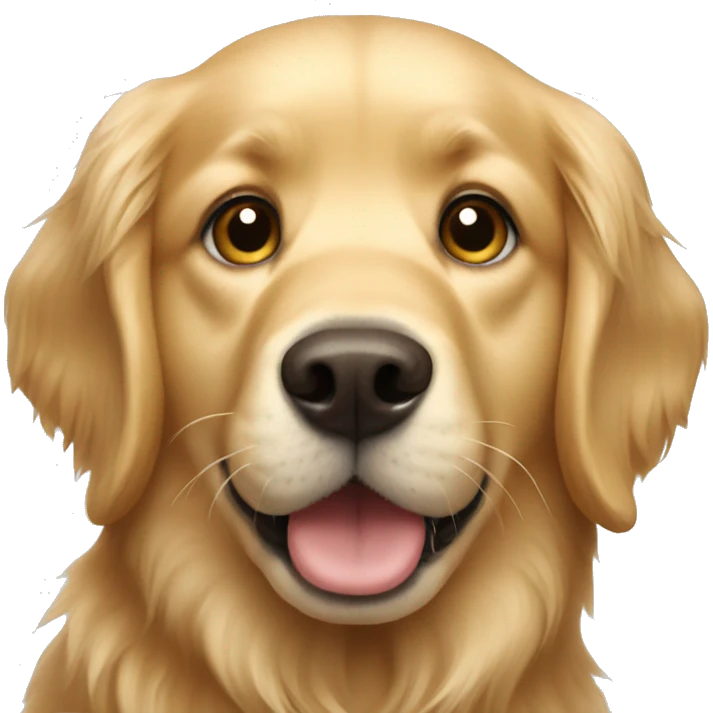 Golden retriever dog emoji