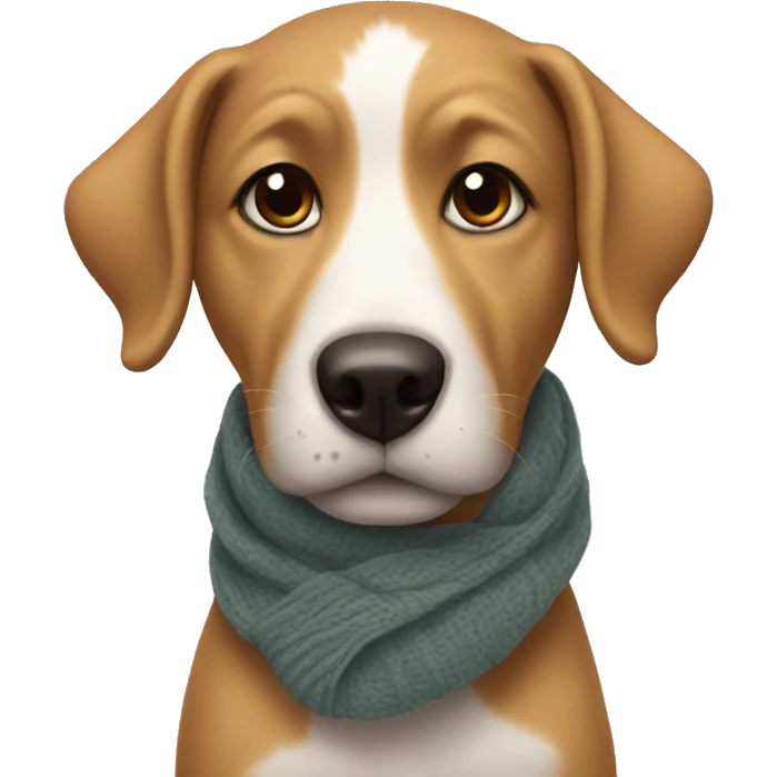 Dog with a scarf emoji