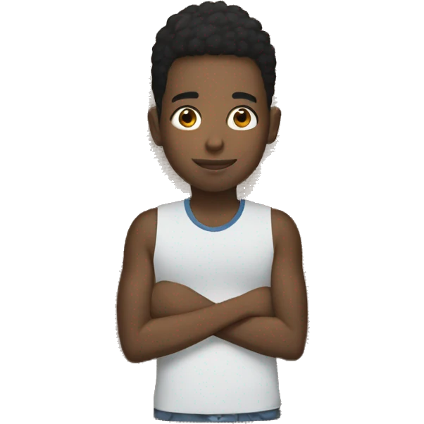 Black boy lying on carpet emoji