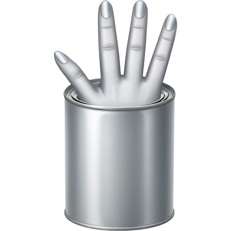 Two fingers inside of a can emoji