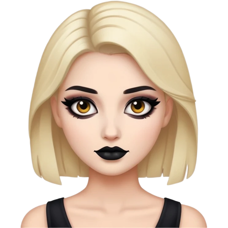 Kapalı makyajlı kadın  emoji