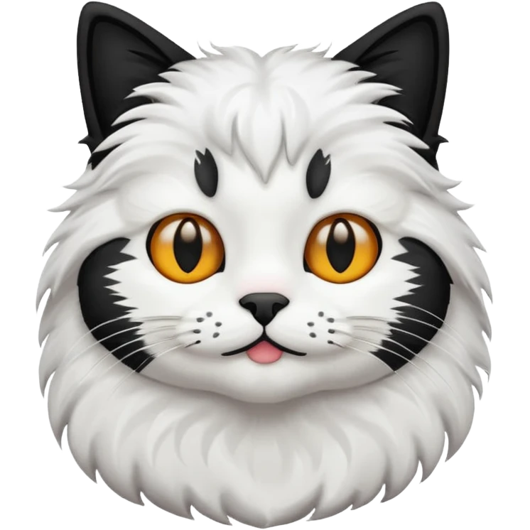 cat white and black  emoji
