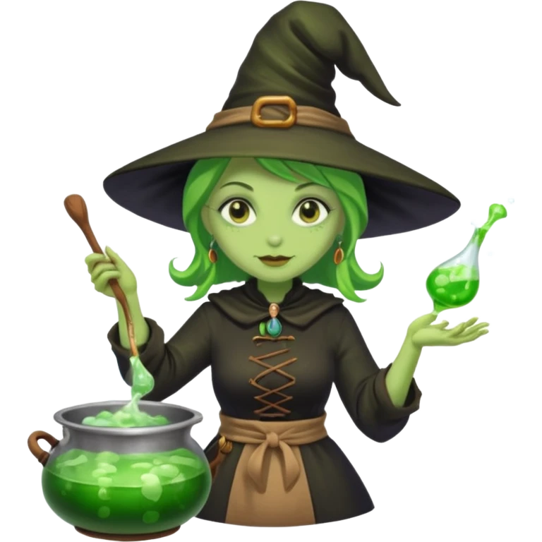 green witch cooking potion emoji